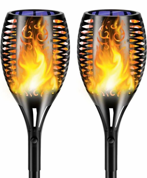 Lampes solaires LED flamme