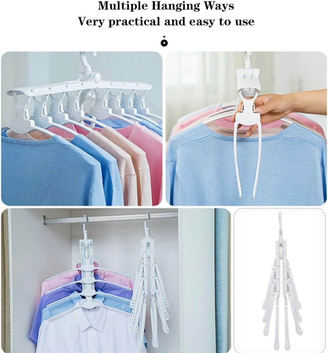 Révolution Cintres Multifonctions 8 En 1 Rétractable Et Rota