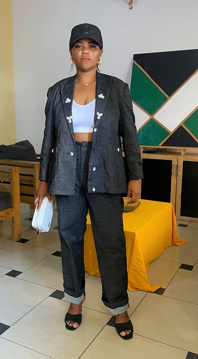 Ensemble tailleur denim chic