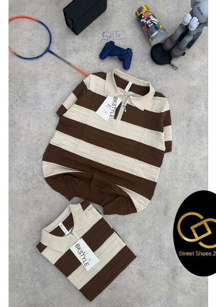Polo rayé pour enfant confortable
