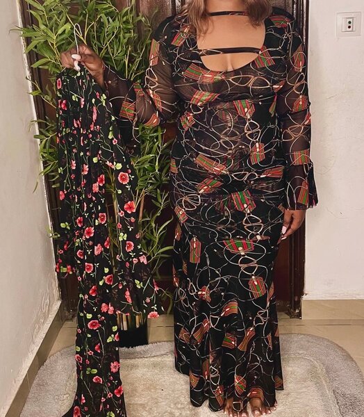 Robe Longue Élégante Imprimée