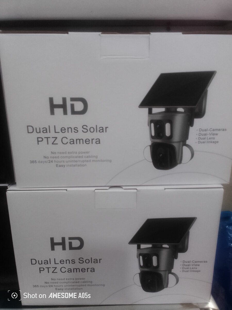 Dual lens solar PTZ camera