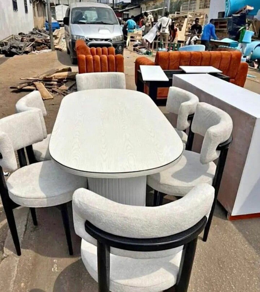 Table à manger moderne 6 places