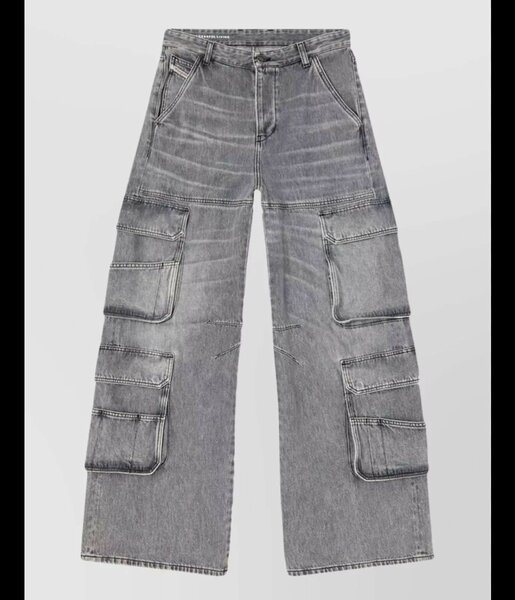 Pantalon cargo en denim homme