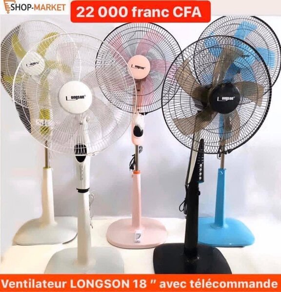 Ventilateur LONGSON 18'' télécommandé