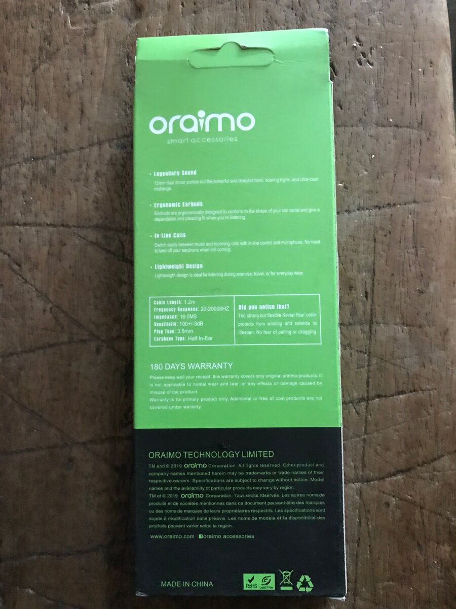 Oraimo Écouteurs Stéréo