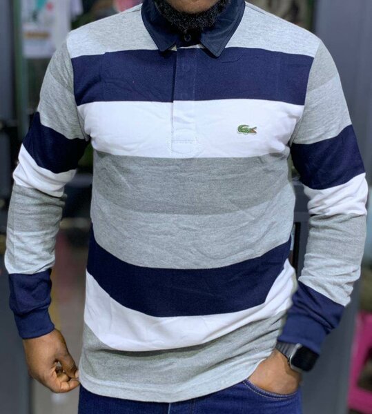 Polo à Rayures Homme Élégant