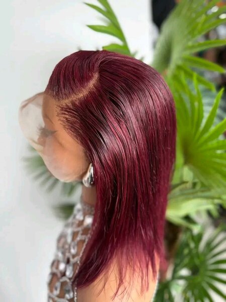 Perruque lace wig rouge