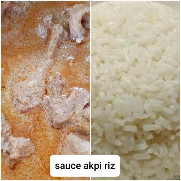 Sauce Akpi pondeuse  et Riz