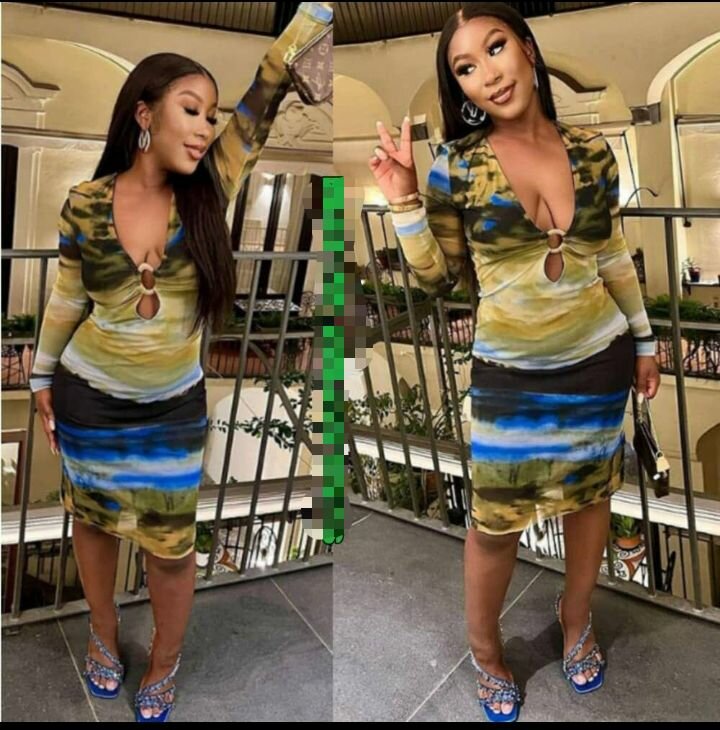 Robe colorée moulante