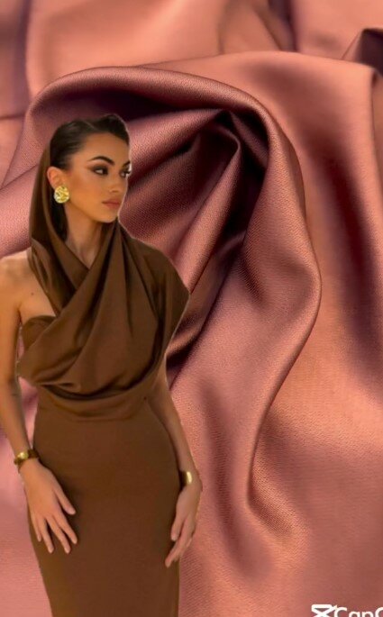 Красивая ткань с двусторонней основой Eva креп