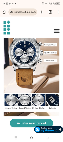 Montre poedagar homme