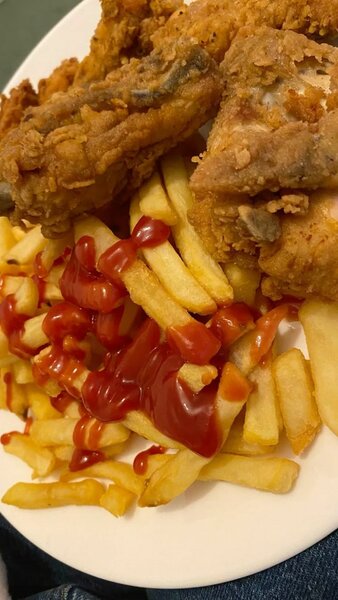 Poulet panier frites ou alloco