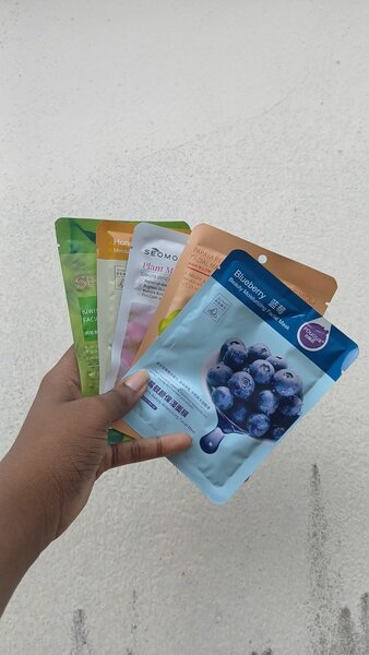 5Masques Visage en Tissu