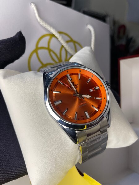Montre Homme Orange Élégante