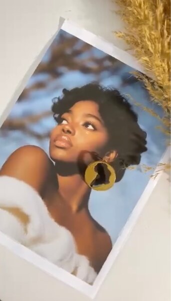 Boucles d'oreilles dorées Afrique