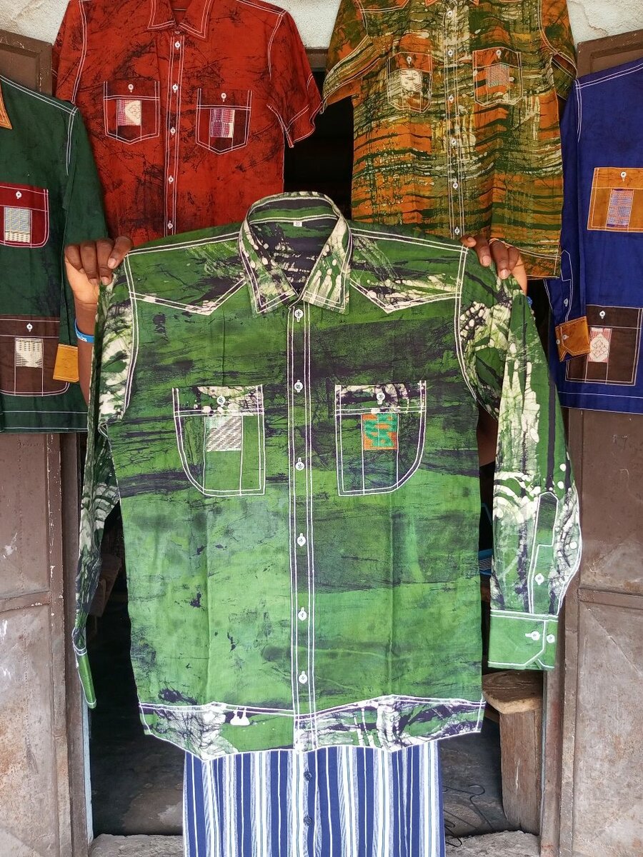 Chemise en wax colorée