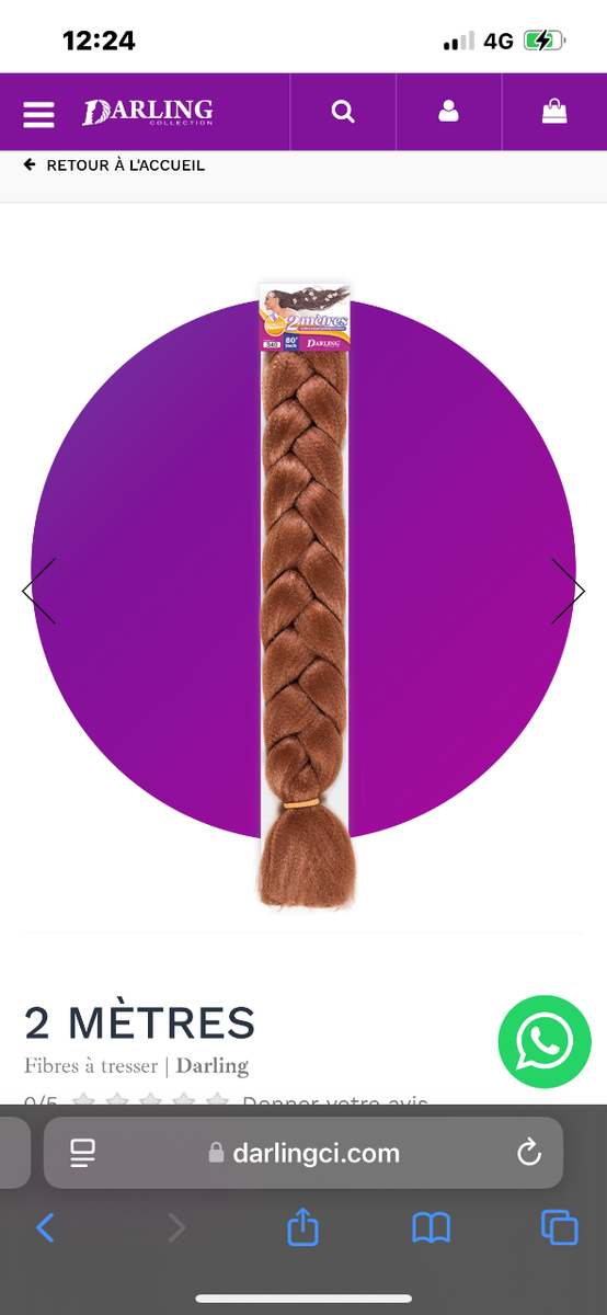 Mèche 2 mètre Darling