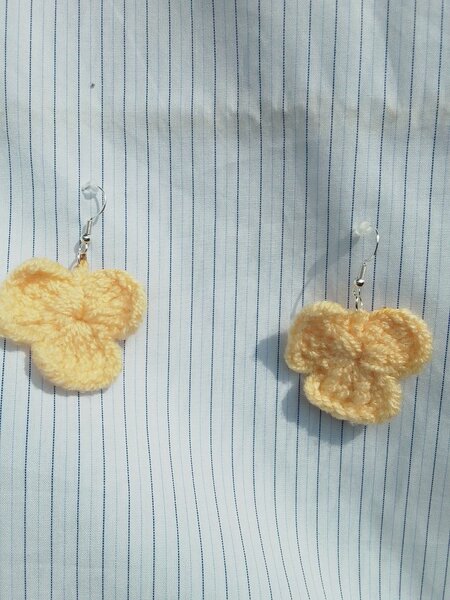 Handmade Crochet Flower Earrings