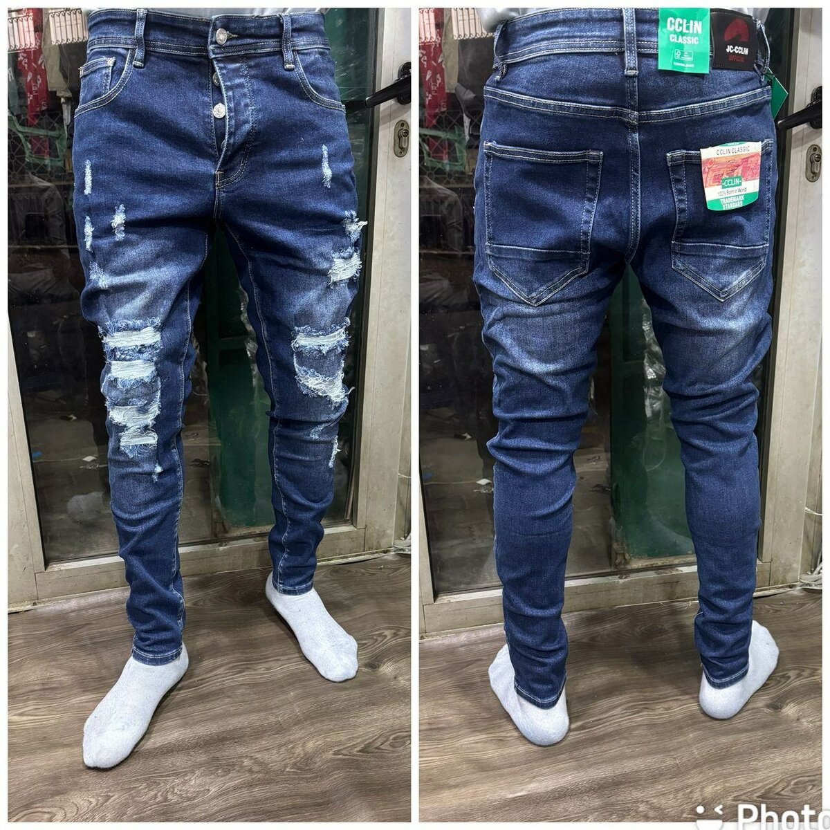 Jeans déchirés tendance homme