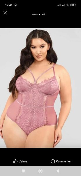 Body en dentelle grande taille