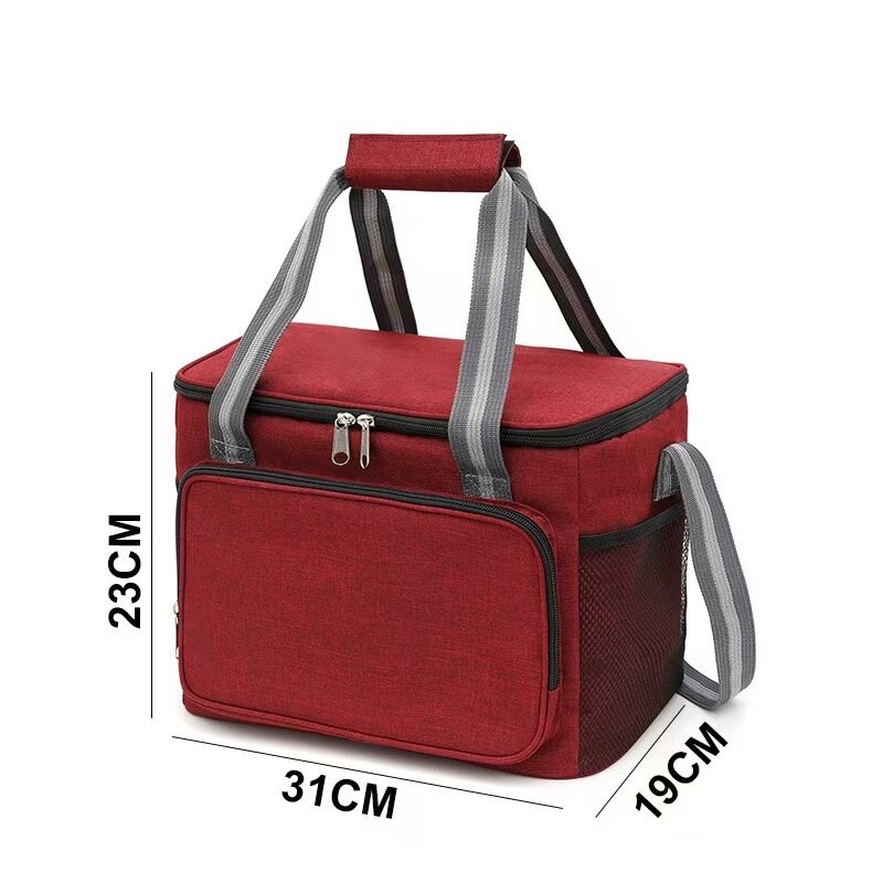 Large capacity insulated lunch bag