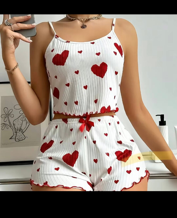 Pyjama Femme avec Cœurs
