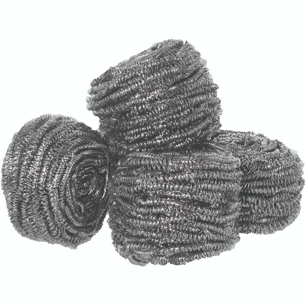 4 Eponges en acier inoxydable