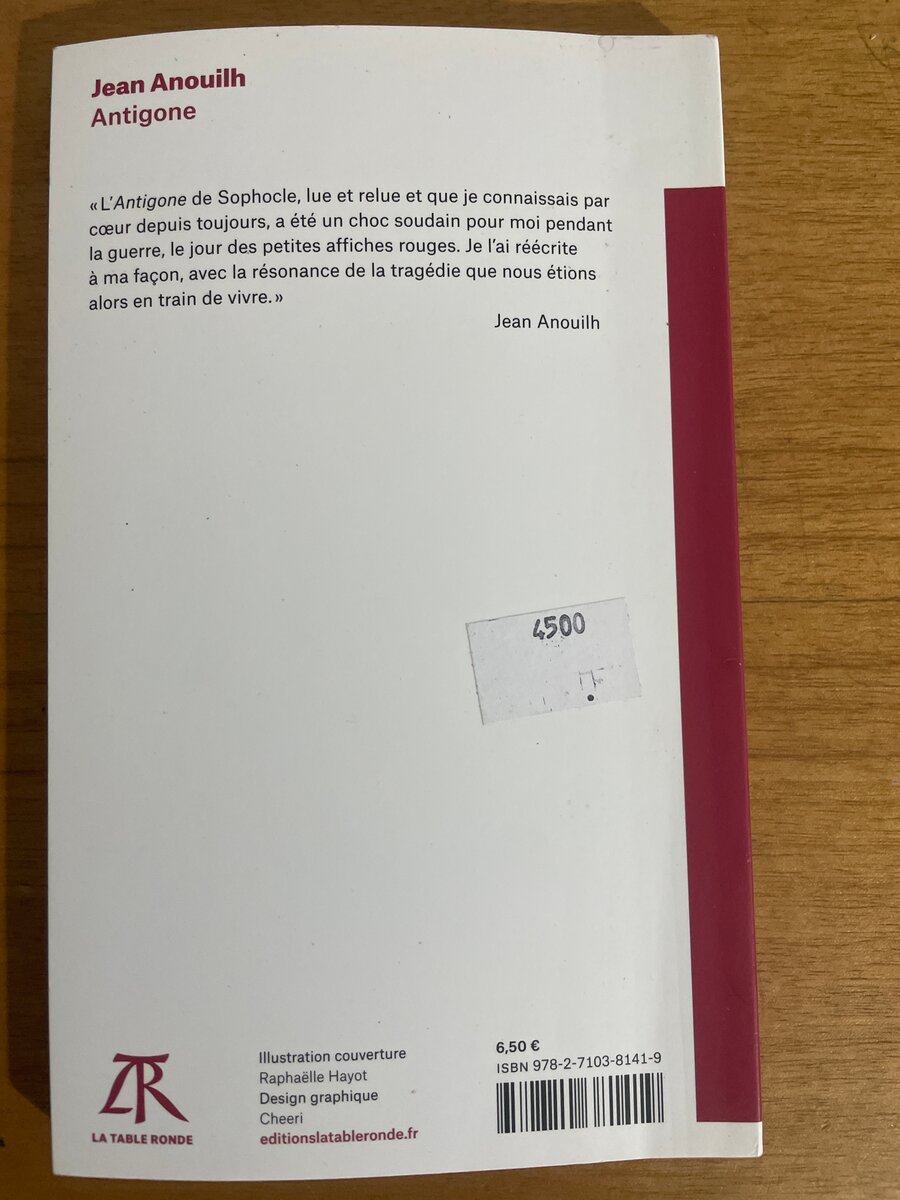Antigone de Jean Anouilh
