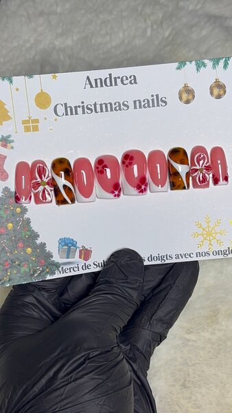 Ongles de Noël Artificiels