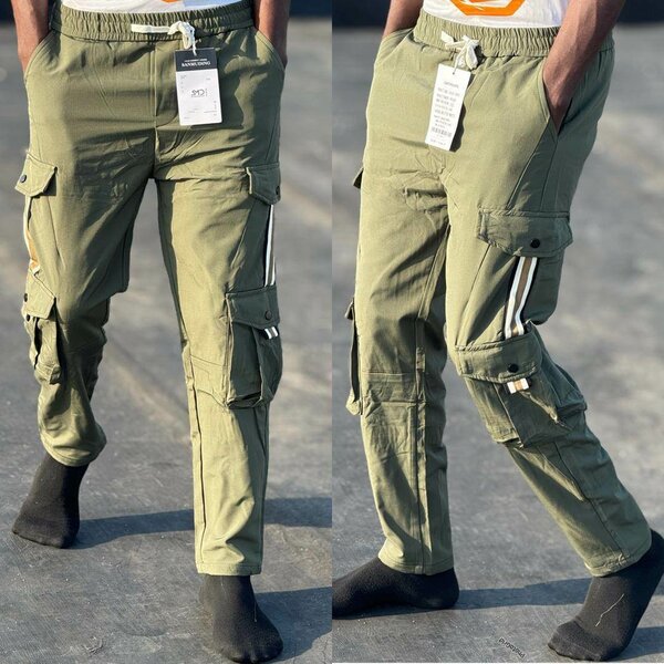 Pantalon cargo vert pour hommes