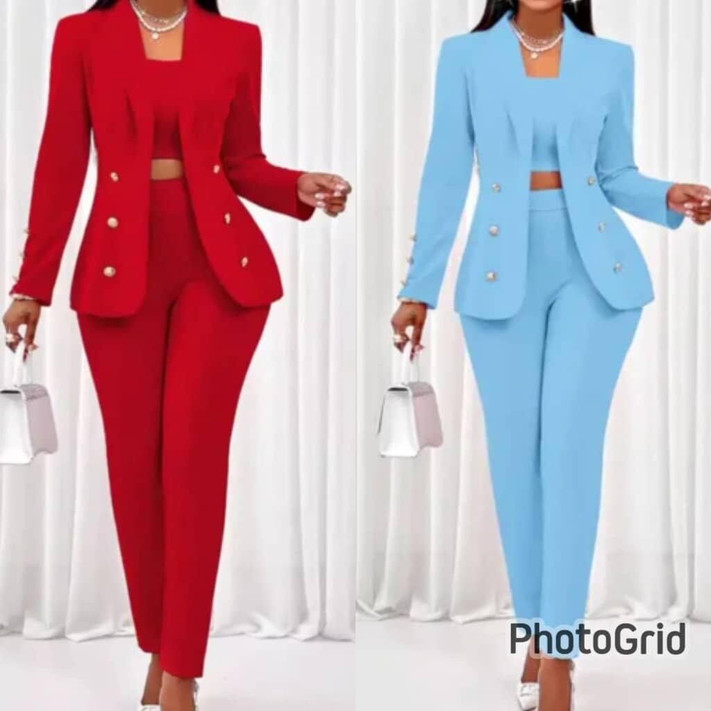 Ensemble pantalon et veste pour femme