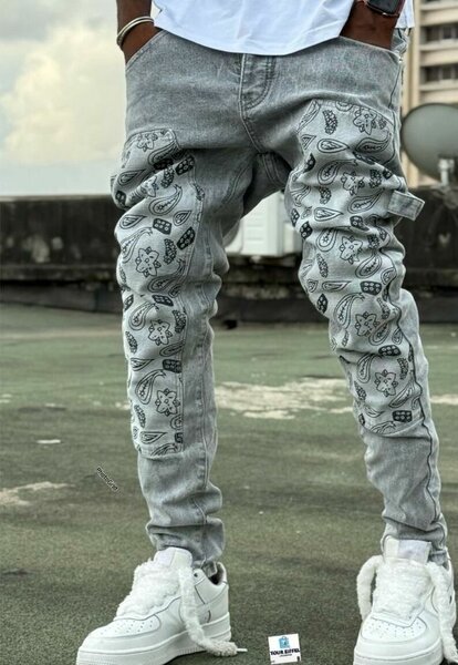 Jeans urban imprimé pour homme