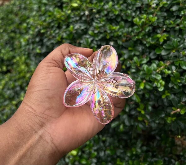 Pince à cheveux fleurs colorées