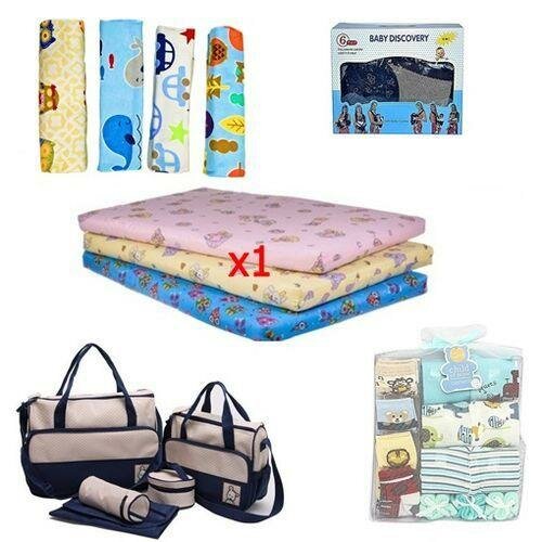 Matelas + 4 Draps + Sac à Langer + Grenouillère +Kangourou -Multicolore