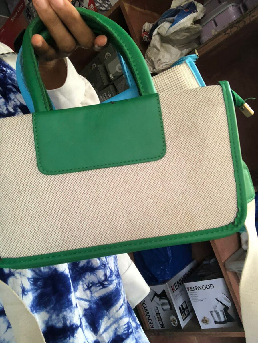 Sac à main en toile multicolore