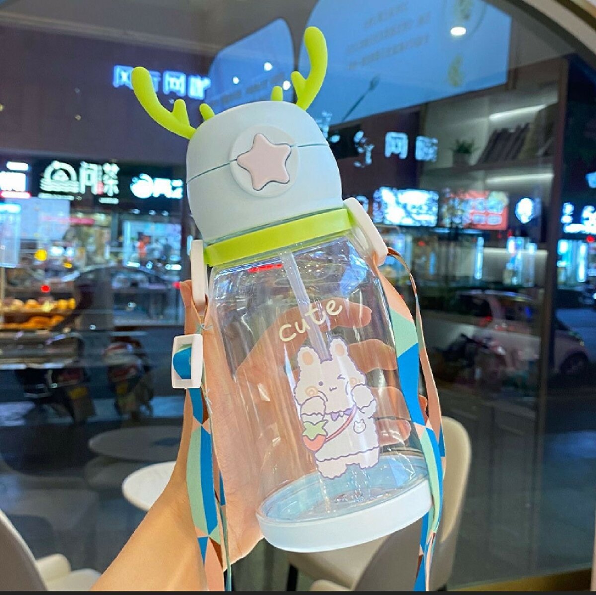 Bouteille Pour Enfants avec Paille et Sangle