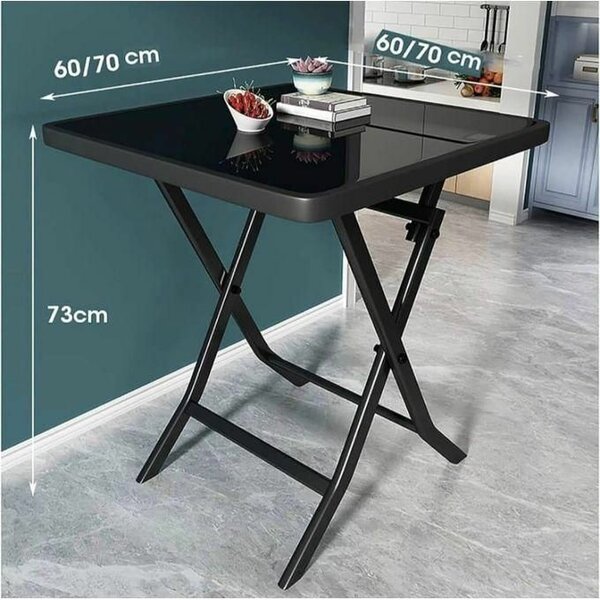 Table pliante portable noir