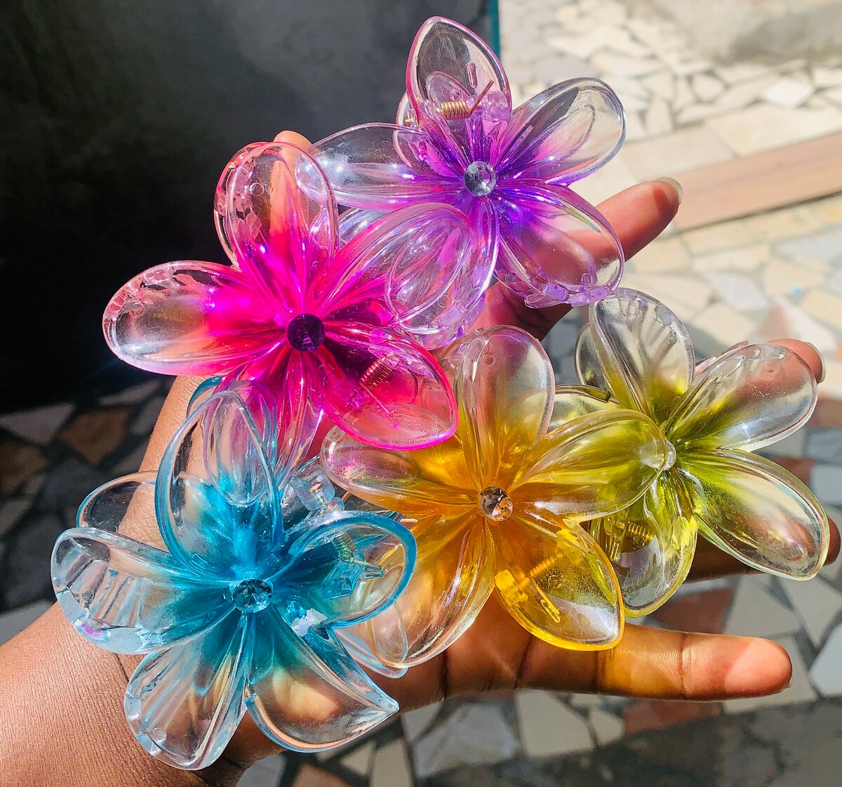 Pince à cheveux fleurs