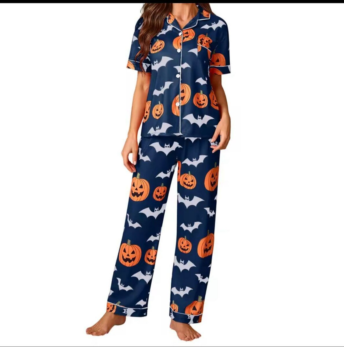 Pyjama Halloween femme citrouilles