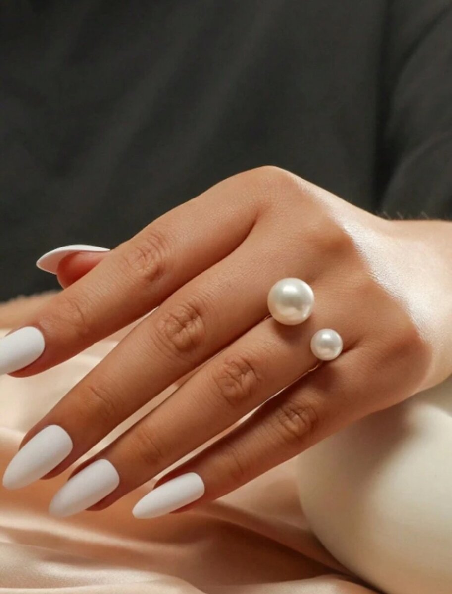 Faux pearl ring