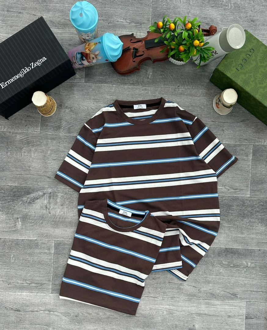 Ensemble T-shirts Rayés Famille