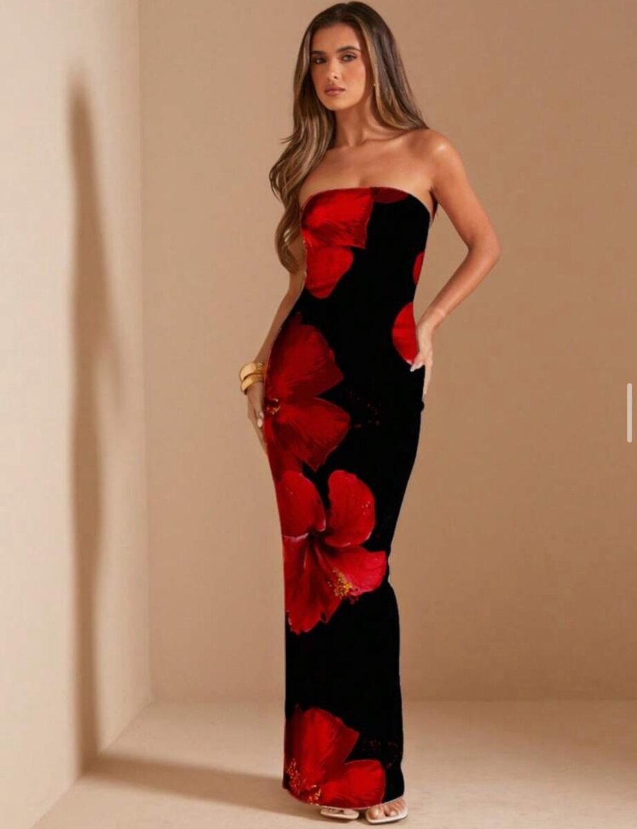 Robe Longue Évasée Florale