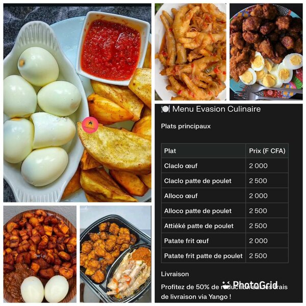 Menu Evasion Culinaire