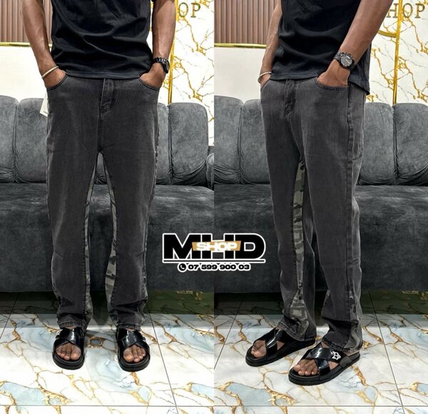 Pantalon en jean noir pour hommes