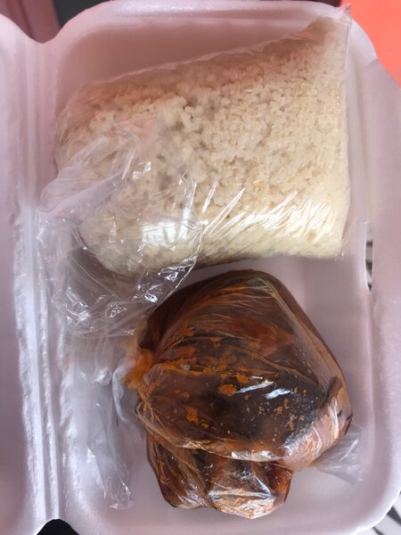 Plat Escargot attieké