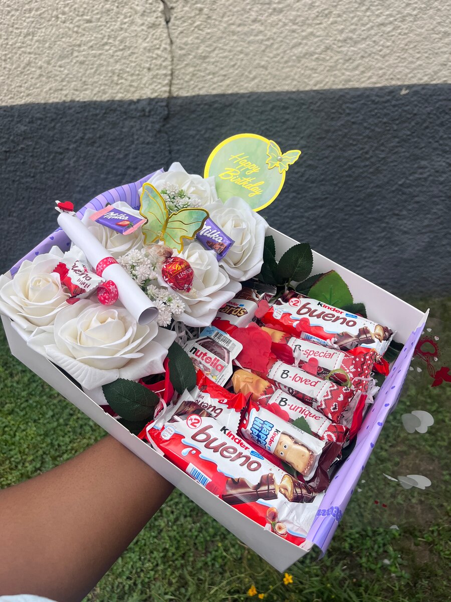 Cadeau de fleurs et chocolats