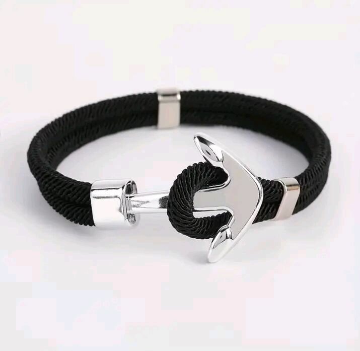 Bracelet avec ancre en acier