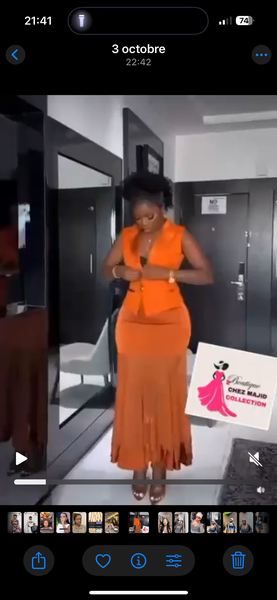 Robe élégante orange