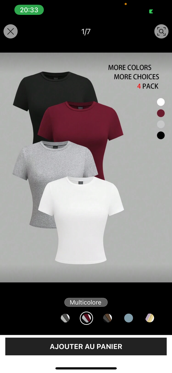 Lot de 4 T-shirts Femme